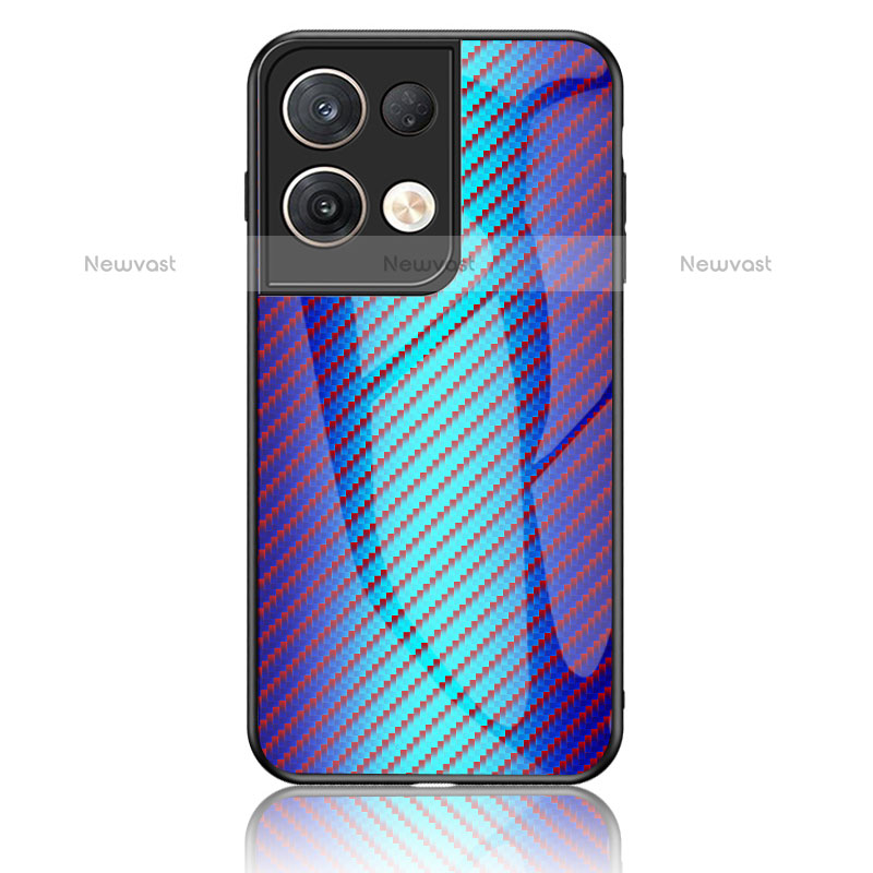 Silicone Frame Mirror Rainbow Gradient Case Cover LS2 for Oppo Reno9 Pro+ Plus 5G