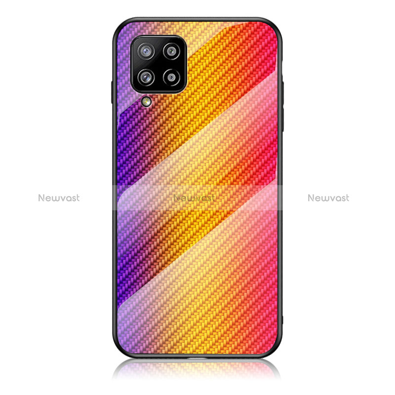 Silicone Frame Mirror Rainbow Gradient Case Cover LS2 for Samsung Galaxy A42 5G