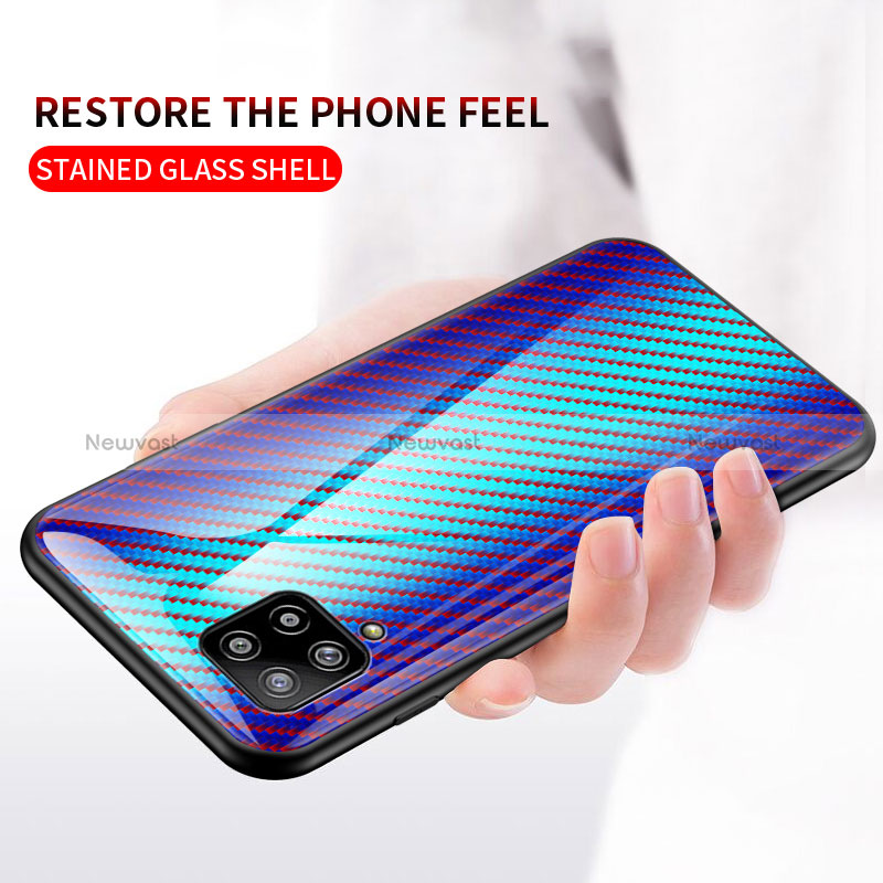 Silicone Frame Mirror Rainbow Gradient Case Cover LS2 for Samsung Galaxy A42 5G