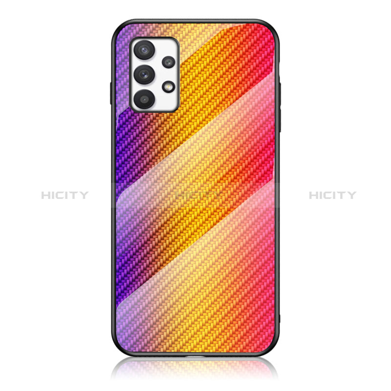 Silicone Frame Mirror Rainbow Gradient Case Cover LS2 for Samsung Galaxy A53 5G