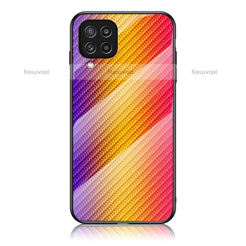 Silicone Frame Mirror Rainbow Gradient Case Cover LS2 for Samsung Galaxy M32 4G