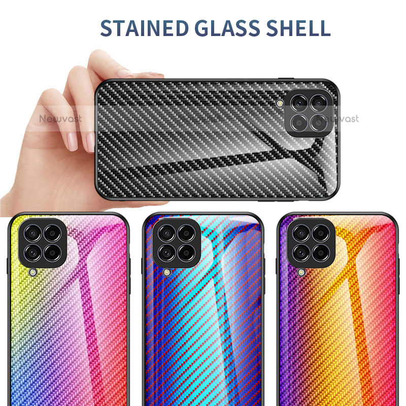 Silicone Frame Mirror Rainbow Gradient Case Cover LS2 for Samsung Galaxy M53 5G
