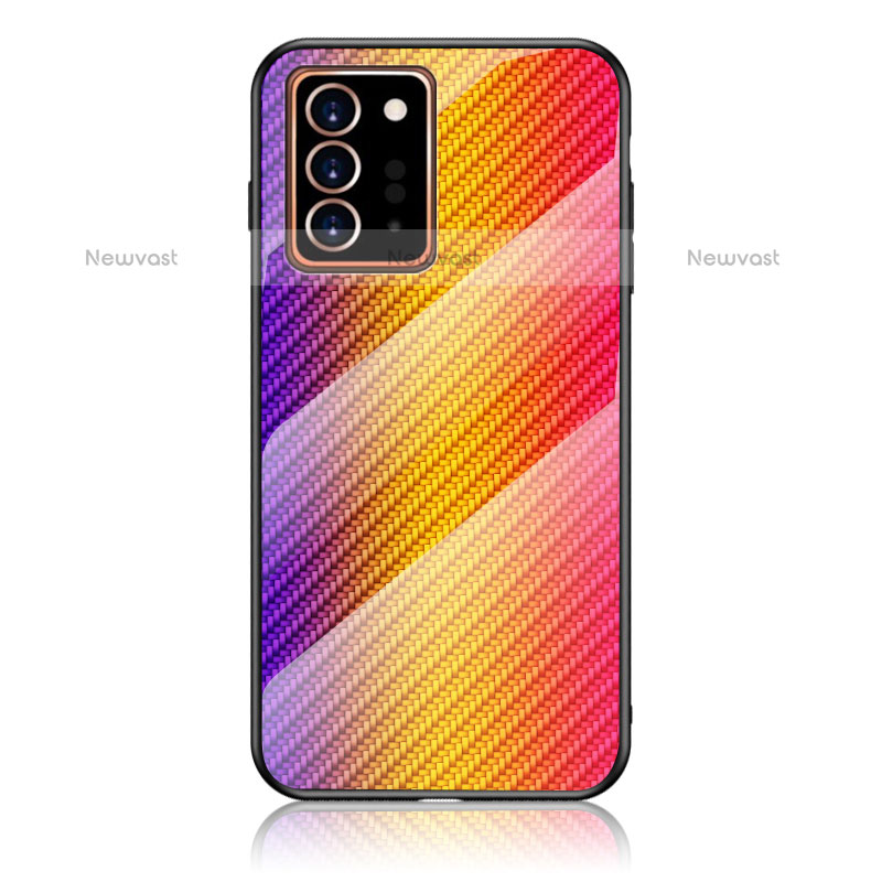 Silicone Frame Mirror Rainbow Gradient Case Cover LS2 for Samsung Galaxy Note 20 Ultra 5G