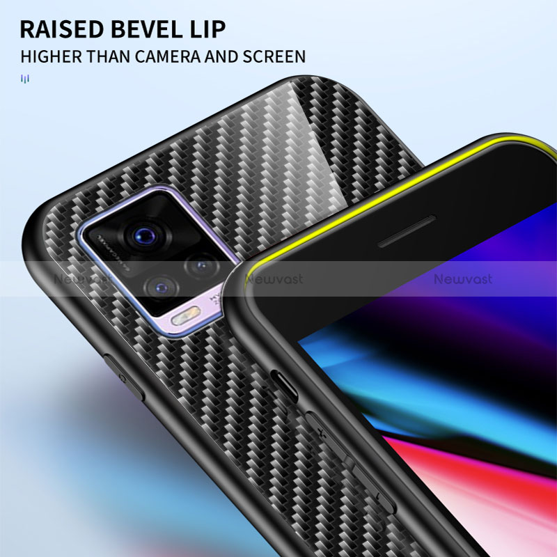 Silicone Frame Mirror Rainbow Gradient Case Cover LS2 for Vivo V20