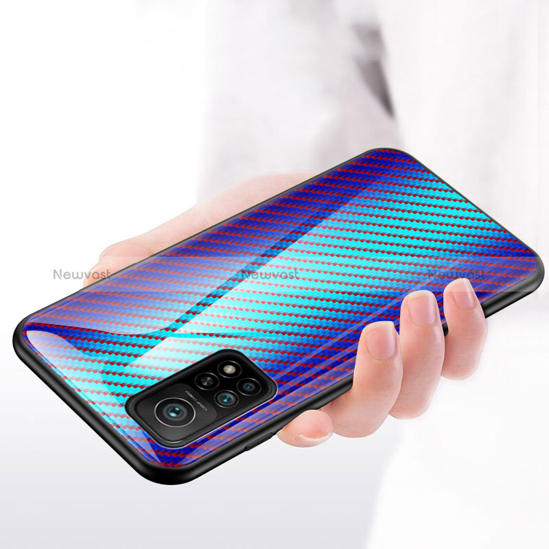 Silicone Frame Mirror Rainbow Gradient Case Cover LS2 for Xiaomi Mi 10T 5G