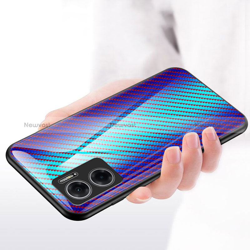 Silicone Frame Mirror Rainbow Gradient Case Cover LS2 for Xiaomi Redmi 10 Prime Plus 5G