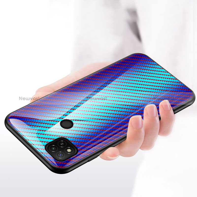 Silicone Frame Mirror Rainbow Gradient Case Cover LS2 for Xiaomi Redmi 10A 4G