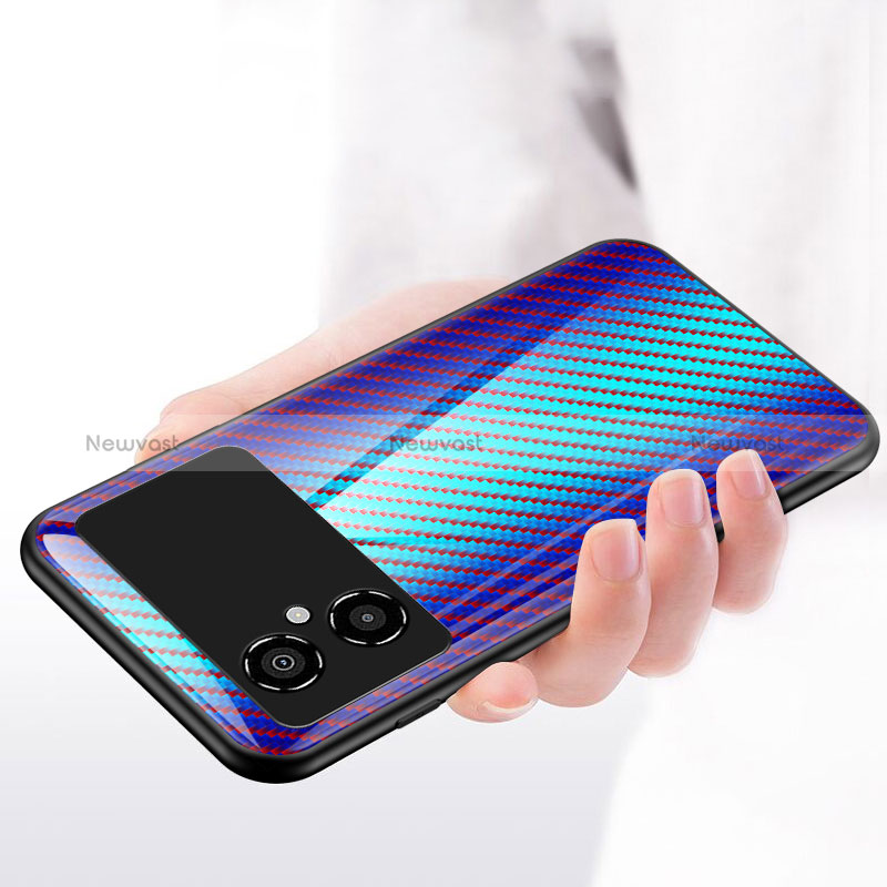 Silicone Frame Mirror Rainbow Gradient Case Cover LS2 for Xiaomi Redmi Note 11R 5G