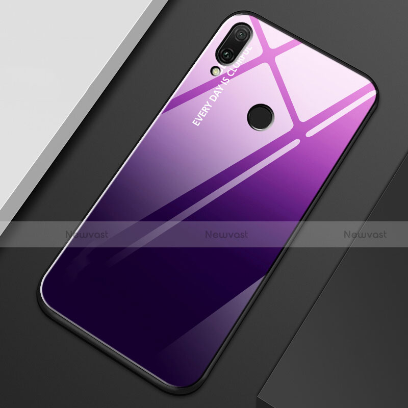 Silicone Frame Mirror Rainbow Gradient Case Cover M01 for Huawei Y9 (2019) Mixed