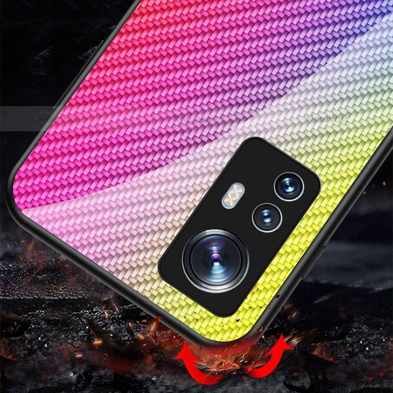 Silicone Frame Mirror Rainbow Gradient Case Cover M01 for Xiaomi Mi 12 Pro 5G