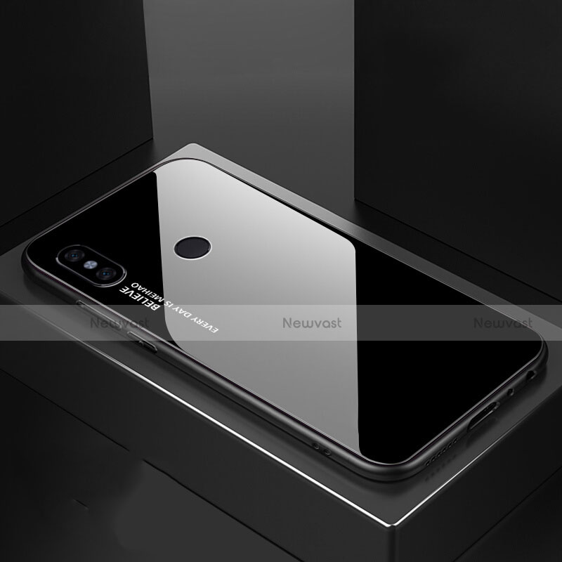 Silicone Frame Mirror Rainbow Gradient Case Cover M01 for Xiaomi Mi A2