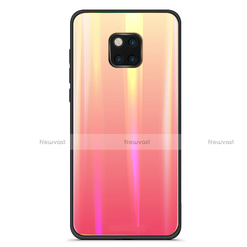 Silicone Frame Mirror Rainbow Gradient Case Cover M02 for Huawei Mate 20 Pro