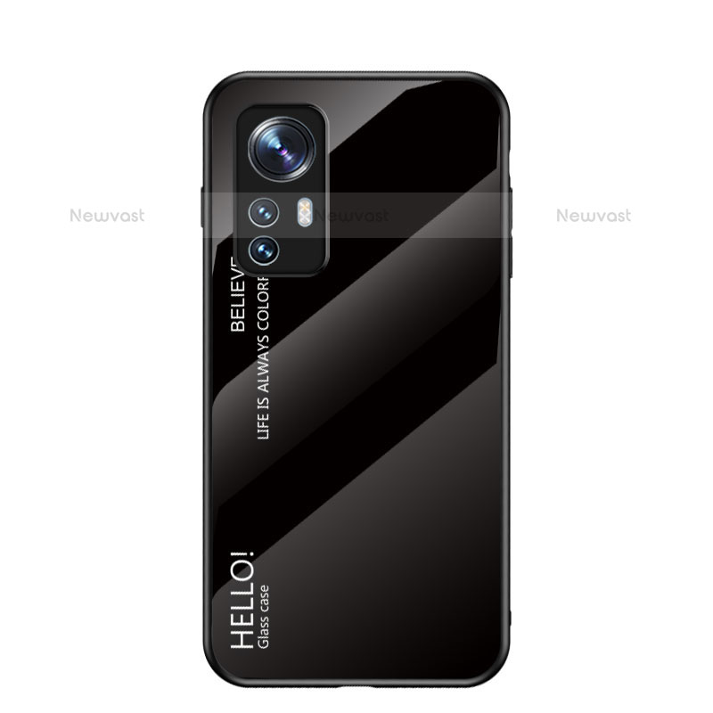 Silicone Frame Mirror Rainbow Gradient Case Cover M02 for Xiaomi Mi 12 Pro 5G