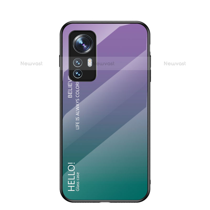 Silicone Frame Mirror Rainbow Gradient Case Cover M02 for Xiaomi Mi 12S 5G