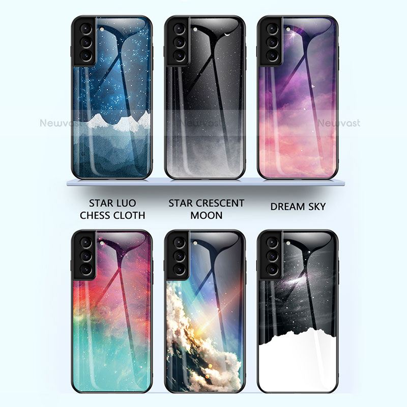 Silicone Frame Starry Sky Mirror Case Cover A01 for Samsung Galaxy S21 Plus 5G