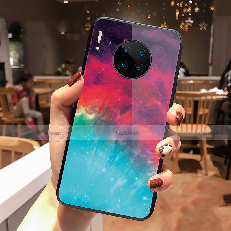 Silicone Frame Starry Sky Mirror Case Cover for Huawei Mate 30