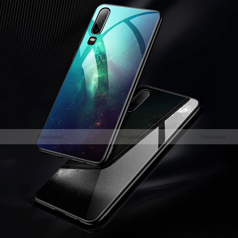 Silicone Frame Starry Sky Mirror Case Cover for Huawei P30