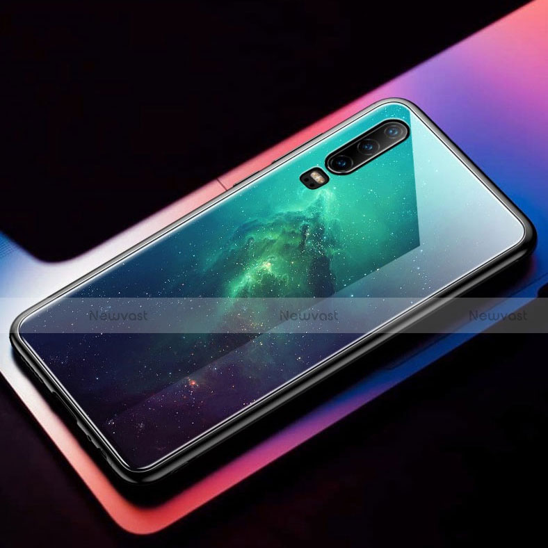 Silicone Frame Starry Sky Mirror Case Cover for Huawei P30