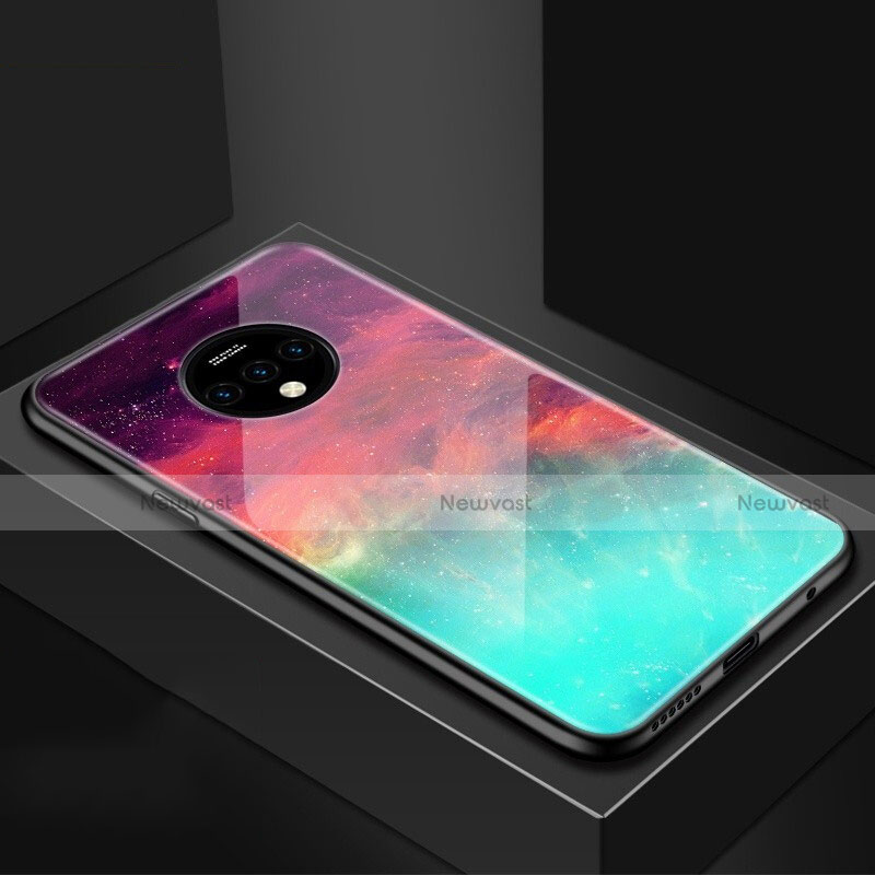 Silicone Frame Starry Sky Mirror Case Cover for OnePlus 7T Mixed