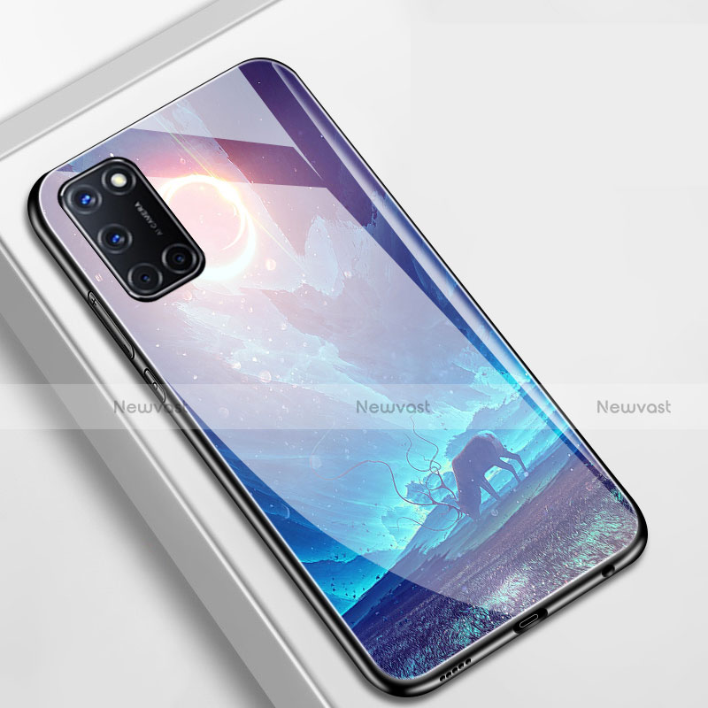 Silicone Frame Starry Sky Mirror Case Cover for Oppo A72