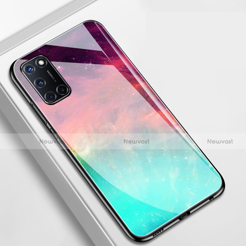 Silicone Frame Starry Sky Mirror Case Cover for Oppo A92