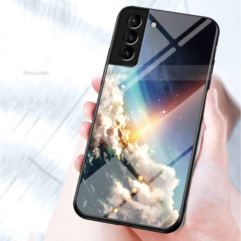 Silicone Frame Starry Sky Mirror Case Cover for Samsung Galaxy S21 FE 5G