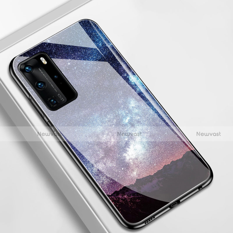 Silicone Frame Starry Sky Mirror Case Cover S01 for Huawei P40 Pro