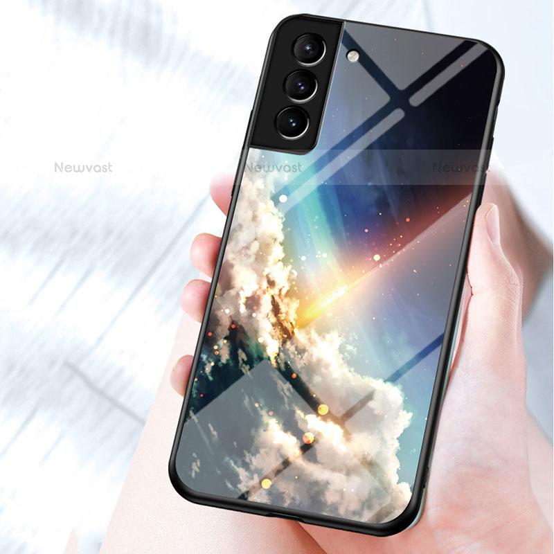 Silicone Frame Starry Sky Mirror Case Cover S01 for Samsung Galaxy S21 FE 5G
