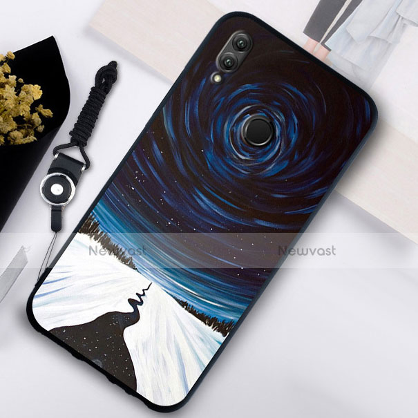 Silicone Frame Starry Sky Mirror Case S06 for Huawei Honor 10 Lite Black