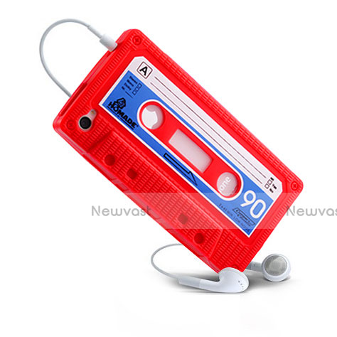 Silicone Gel Tape Soft Case for Apple iPhone 4S Red