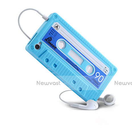 Silicone Gel Tape Soft Cover for Apple iPhone 4S Sky Blue