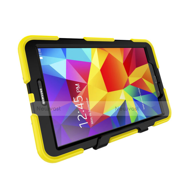 Silicone Matte Finish and Plastic Back Case with Stand for Samsung Galaxy Tab A6 10.1 SM-T580 SM-T585 Yellow