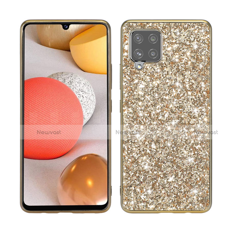 Silicone Matte Finish and Plastic Back Cover Case 360 Degrees Bling-Bling for Samsung Galaxy A42 5G