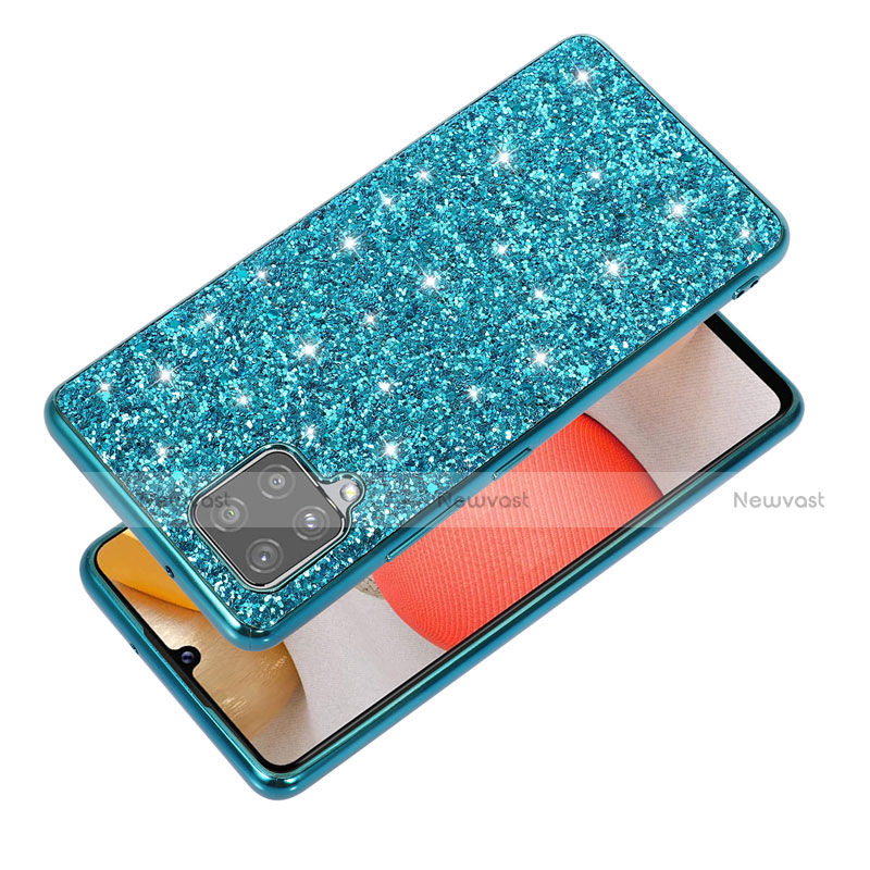 Silicone Matte Finish and Plastic Back Cover Case 360 Degrees Bling-Bling for Samsung Galaxy A42 5G