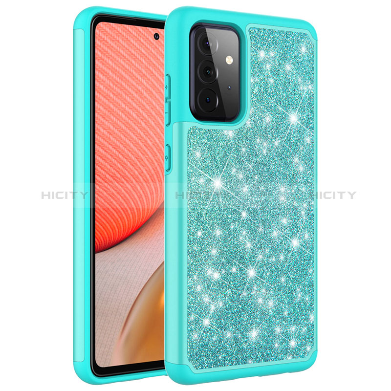 Silicone Matte Finish and Plastic Back Cover Case 360 Degrees Bling-Bling JX1 for Samsung Galaxy A72 5G