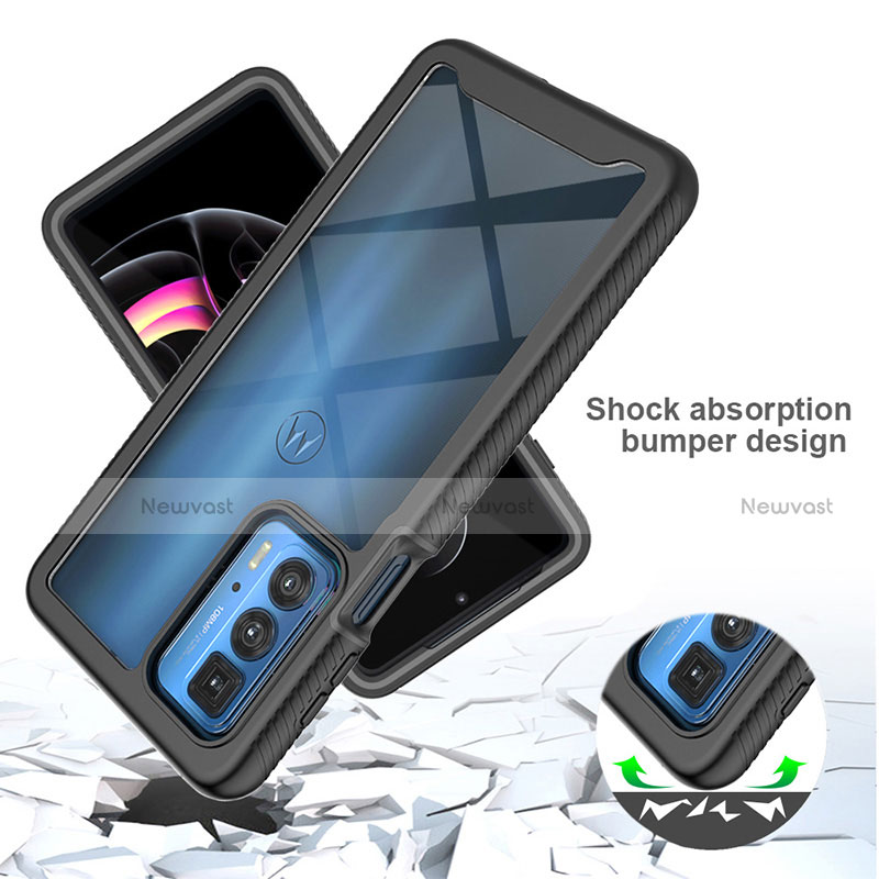 Silicone Matte Finish and Plastic Back Cover Case 360 Degrees for Motorola Moto Edge S Pro 5G