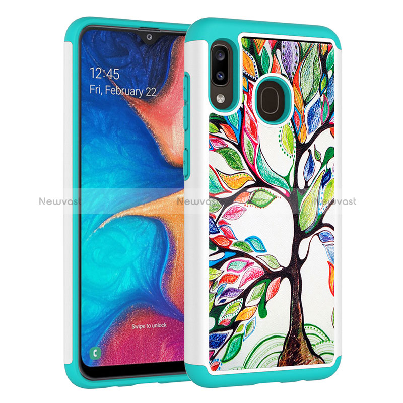 Silicone Matte Finish and Plastic Back Cover Case 360 Degrees JX1 for Samsung Galaxy A30