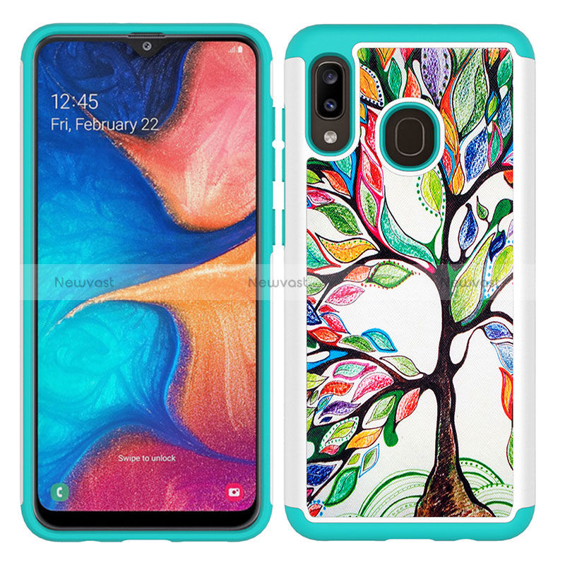 Silicone Matte Finish and Plastic Back Cover Case 360 Degrees JX1 for Samsung Galaxy A30