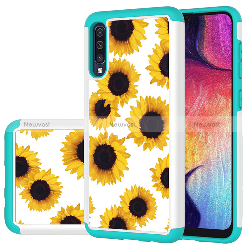 Silicone Matte Finish and Plastic Back Cover Case 360 Degrees JX1 for Samsung Galaxy A50S
