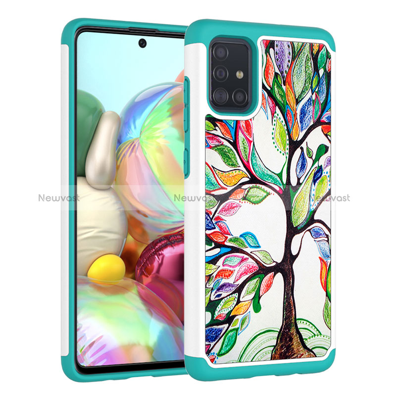 Silicone Matte Finish and Plastic Back Cover Case 360 Degrees JX1 for Samsung Galaxy A51 5G