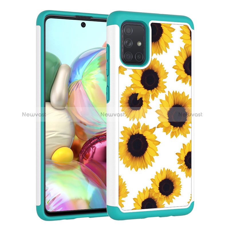 Silicone Matte Finish and Plastic Back Cover Case 360 Degrees JX1 for Samsung Galaxy A71 5G