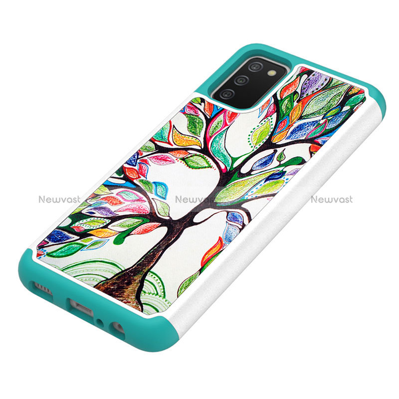 Silicone Matte Finish and Plastic Back Cover Case 360 Degrees JX1 for Samsung Galaxy M02s