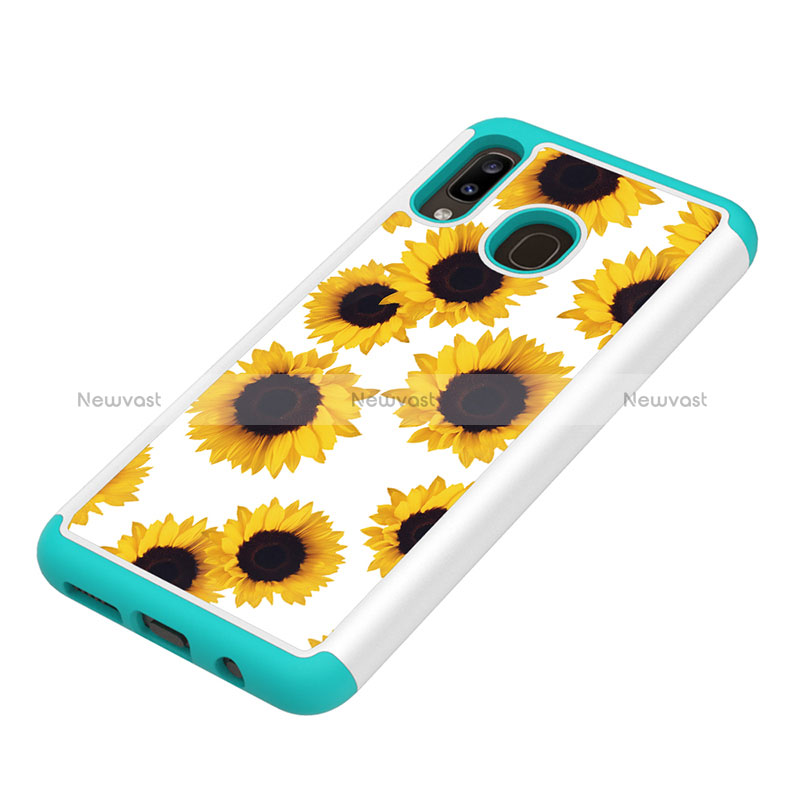 Silicone Matte Finish and Plastic Back Cover Case 360 Degrees JX1 for Samsung Galaxy M10S