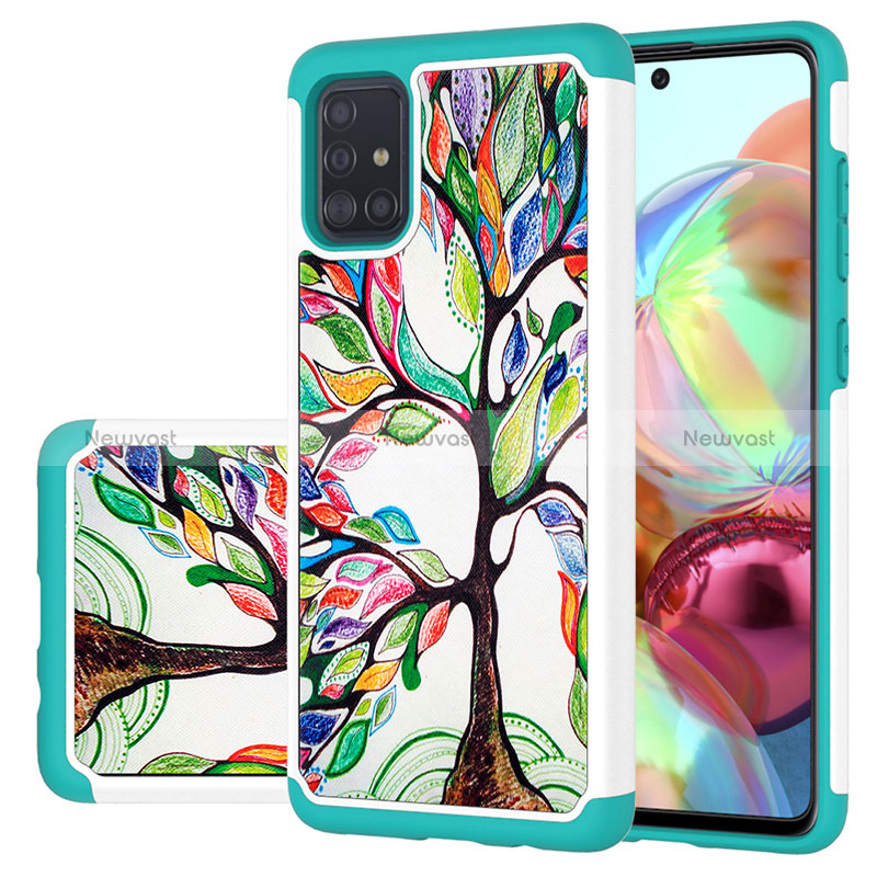 Silicone Matte Finish and Plastic Back Cover Case 360 Degrees JX1 for Samsung Galaxy M40S