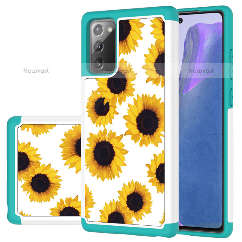 Silicone Matte Finish and Plastic Back Cover Case 360 Degrees JX1 for Samsung Galaxy Note 20 5G