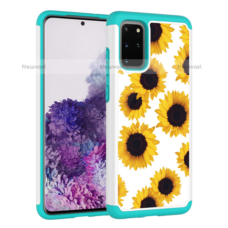 Silicone Matte Finish and Plastic Back Cover Case 360 Degrees JX1 for Samsung Galaxy S20 Plus 5G Yellow