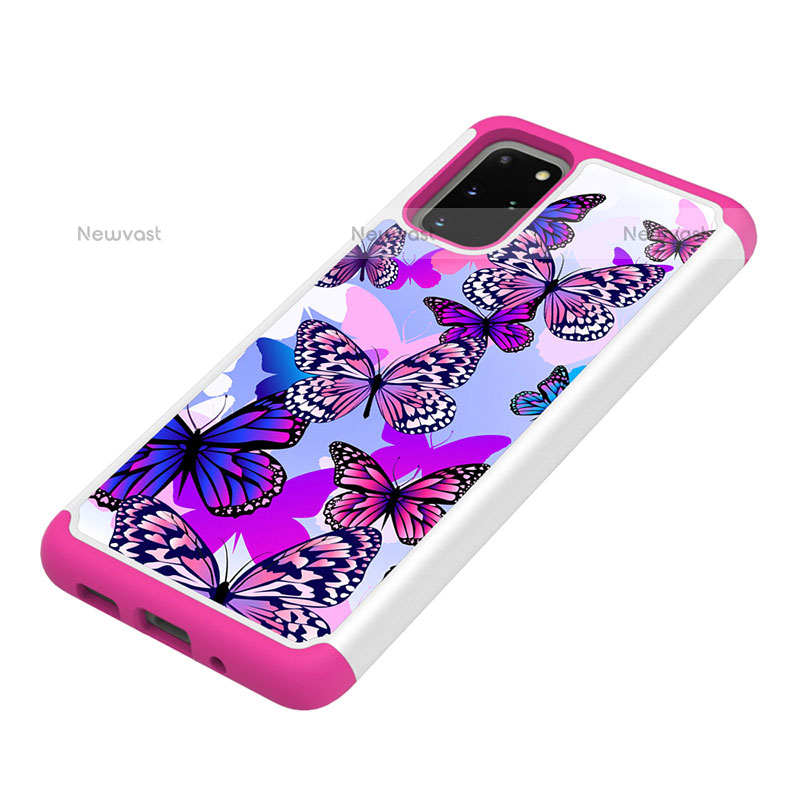 Silicone Matte Finish and Plastic Back Cover Case 360 Degrees JX1 for Samsung Galaxy S20 Plus