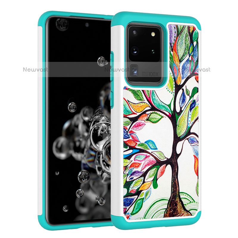 Silicone Matte Finish and Plastic Back Cover Case 360 Degrees JX1 for Samsung Galaxy S20 Ultra 5G