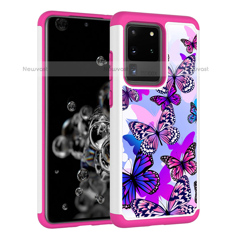 Silicone Matte Finish and Plastic Back Cover Case 360 Degrees JX1 for Samsung Galaxy S20 Ultra
