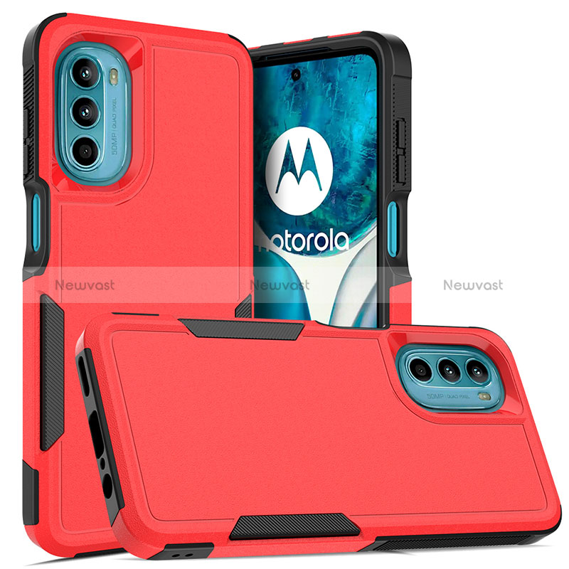 Silicone Matte Finish and Plastic Back Cover Case 360 Degrees MQ1 for Motorola MOTO G52